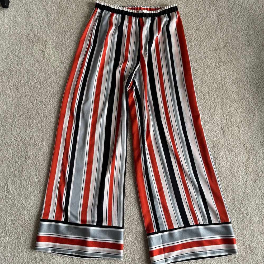 H&M Striped Wide-Leg Pants